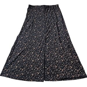 Vintage 90s Cottagecore Briggs New York Floral Button Front Maxi Skirt Sz L